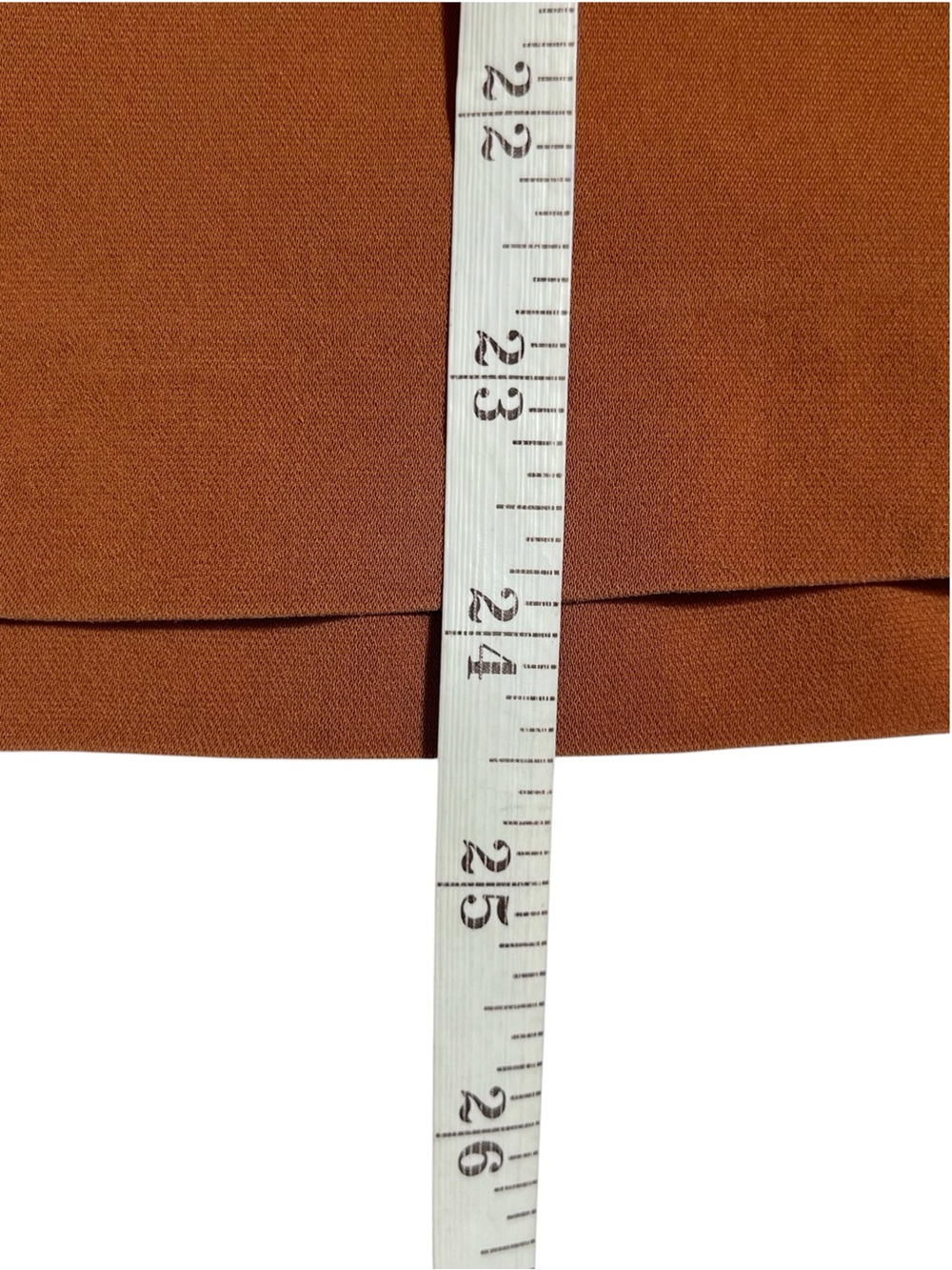 100% Silk Rust Brown Hidden Button Blouse Katherine Kelly Collection Size 6 - Picture 5 of 10